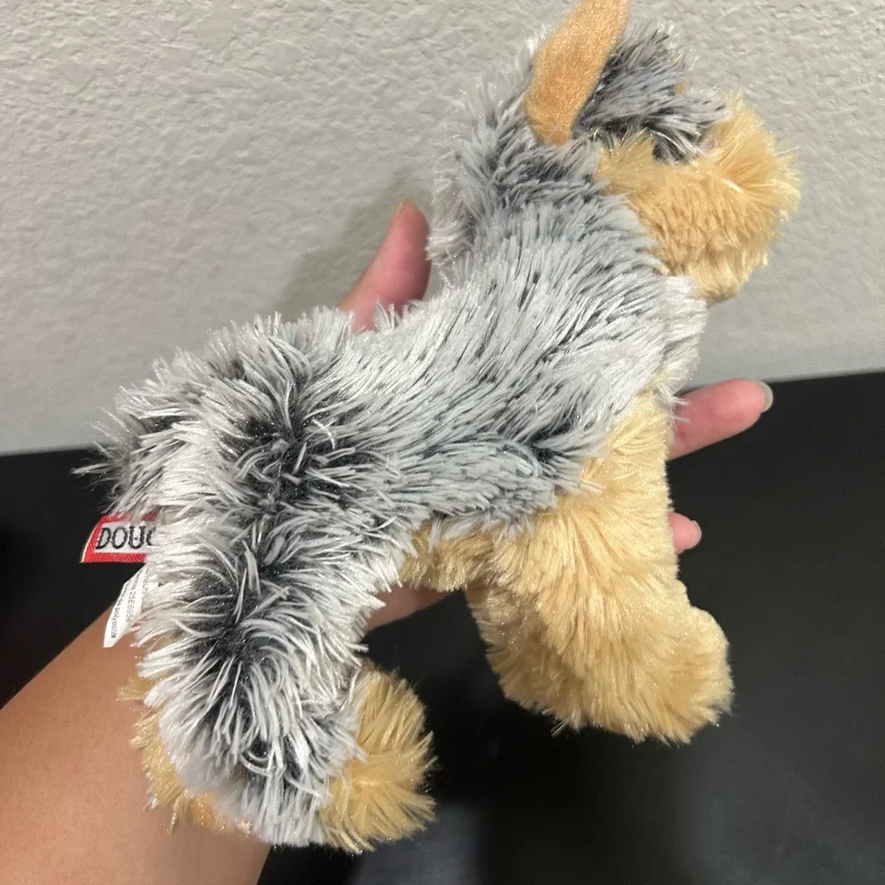 Douglas RARE Retired Yorke Small Mini 8” Plush Dog Grey Tan